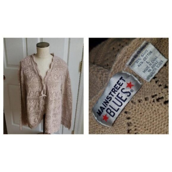 5 Sweater Shirt Top Blouse Orange Tan Yellow Women's WOMAN'S Size Large - Picture 3 of 8